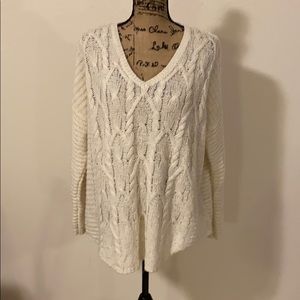 Cream cable knit sweater